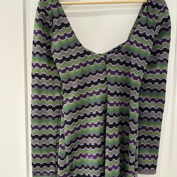 Printed cut out dress with metallic threads - Picture 4 of 6